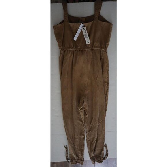 Alice + Olivia CC105A20803 Women's Sz 2 Tan Tiana Linen-Blend Jumpsuit $395 - Picture 6 of 12